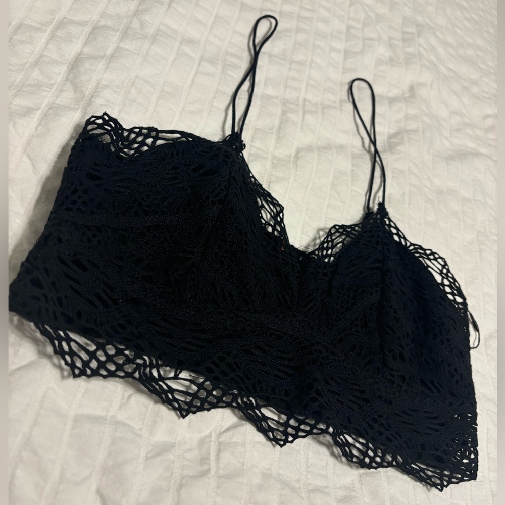 NWOT Free People Intimately Black Lace Bralette